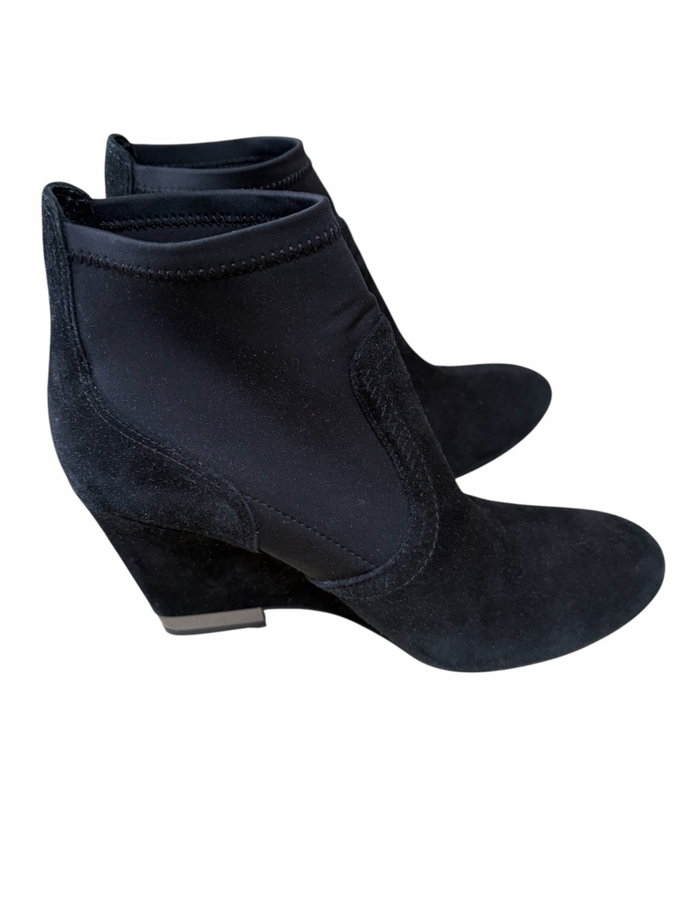 Tory Burch 'Brenda' Wedge Black Suede Bootie Size 8.5